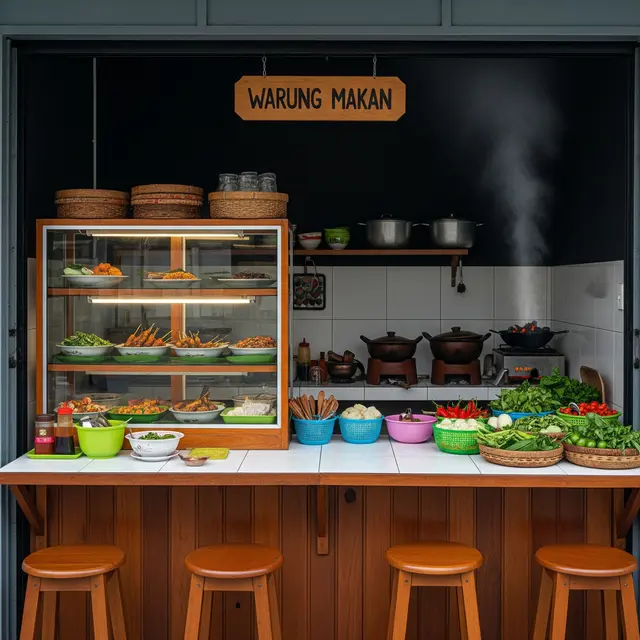 9 Desain Warung Makan Rumahan Ukuran 3x4 Meter Sederhana tapi Rapi, Menarik Pelanggan