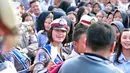 Polres Semarang menggelar Millenial Road Safety Festival (MRSF) 2019 di Halaman SMK 1 Bawen, Semarang, Jumat (1/2). Kegiatan ini bentuk kepedulian kepolisian pada kaum millennial yang berusia 17-35 tahun dalam tertib berlalu lintas. (Liputan6.com/Gholib)