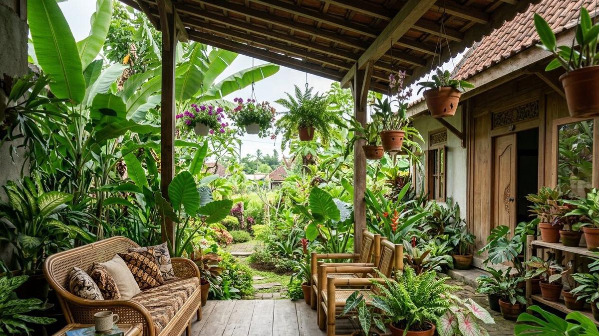 7 Ide Teras Rumah Desa dengan Kebun Campur Biar Multifungsi, Asri, Produktif, dan Estetik