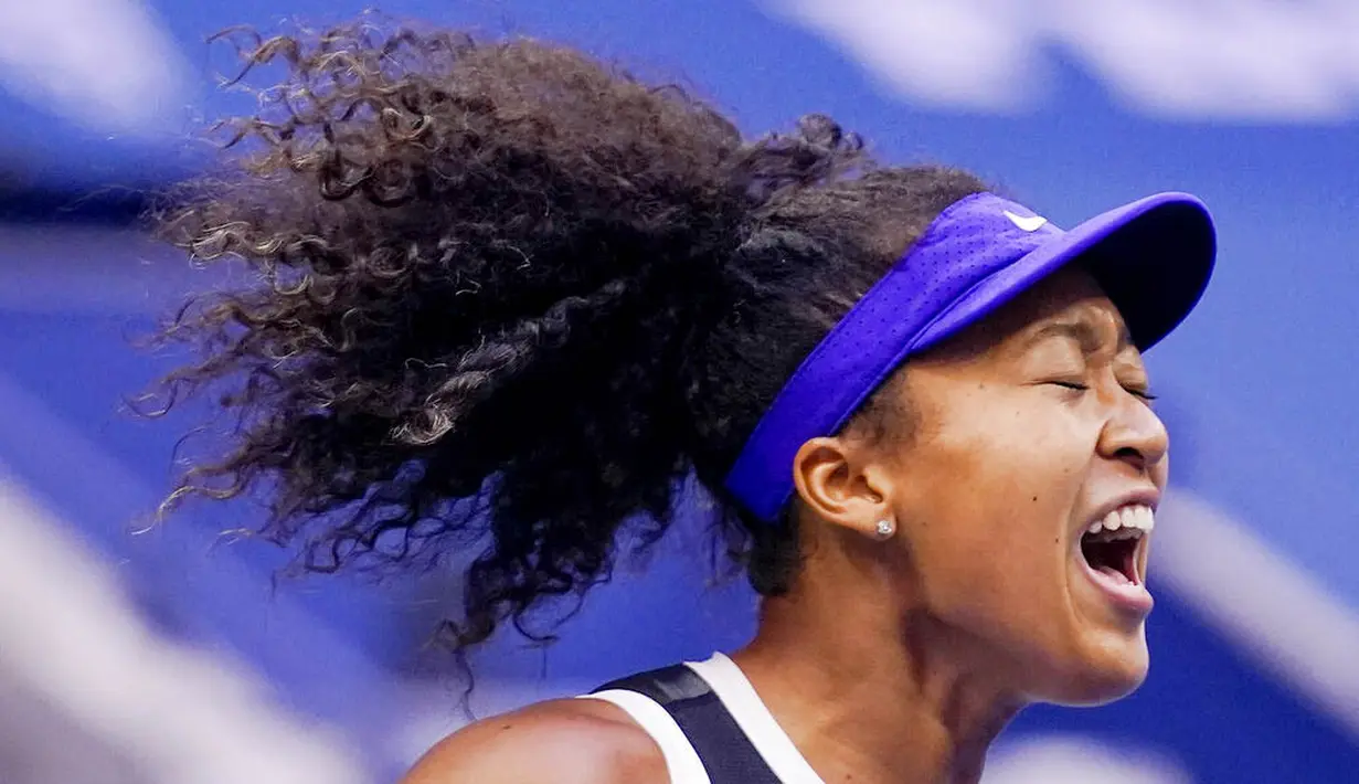 5. Naomi Osaka (Jepang) - Petenis putri andalan negeri Sakura ini berada di urutan ketiga. Peraih AS Terbuka 2020 ini mengumpulkan poin sebanyak 5965. (AP Photo/Seth Wenig)