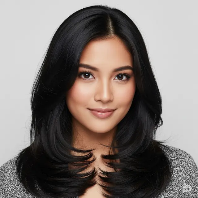 8 Model Rambut Oval Layer Panjang: Tren 2025 untuk Tampilan Stylish