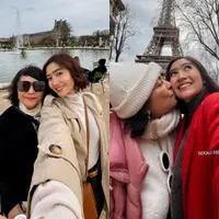 Febby Rastanty Liburan Akhir Tahun ke Paris Bersama sang Mamah. [@febbyrastanty]