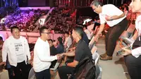 Menpora Imam Nahrawi bersama Kepala Badan Ekonomi Kreatif (BEKRAF) Triawan Munaf menghadiri sekaligus menyaksikan Babak Grand Final Piala Presiden E-Sports 2019 yang digelar di Istora Senayan, Jakarta, Sabtu (30/3).