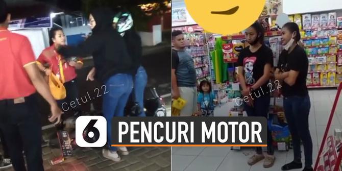 VIDEO: Dua Pemotor Perempuan Mencuri di Sebuah Minimarket