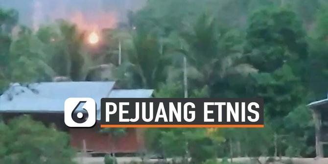 VIDEO: Pejuang Etnis Myanmar Menangkap dan Membakar Pangkalan Militer