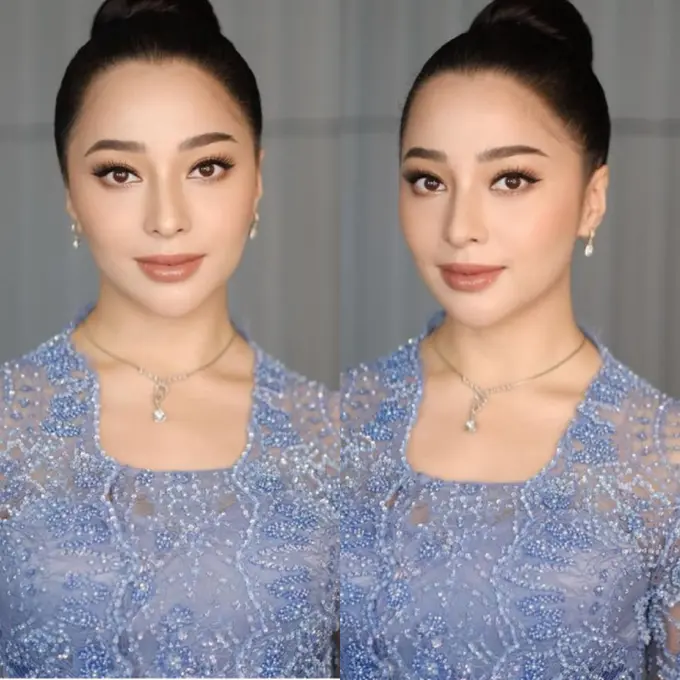 Nikita Willy Kenakan Kebaya Baby Blue