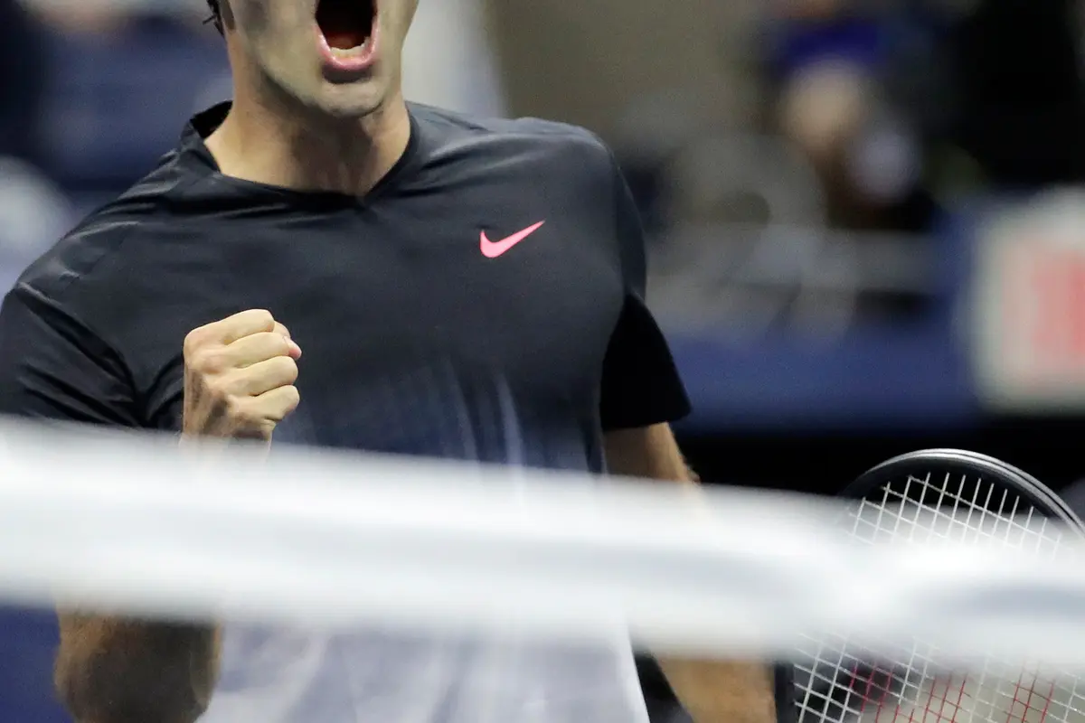 Tenis AS Terbuka 2017-Roger Federer-Frances Tiafoe