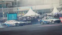 Dua drifter Alpha Rules Drift Team pada putaran kedua Indonesia Drift Series 2023. (Dokumentasi Alpha Rules Drift Team)