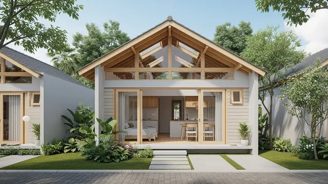 Model Rumah Kecil Tapi Luas dengan Atap Tinggi/Ilustrasi gambar AI