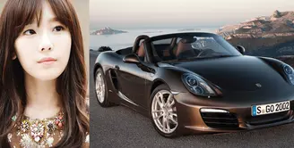 Taeyeon harus merogoh kocek yang dalam saat ia membeli Sport Porsche Boxster. Mobil yang bentuknya indah ini sekitar Rp 883 juta. (Foto: koreaboo.com)