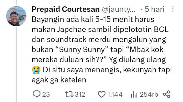 Potret ajakan netizen untuk membayangkan (Sumber: aplikasi X)
