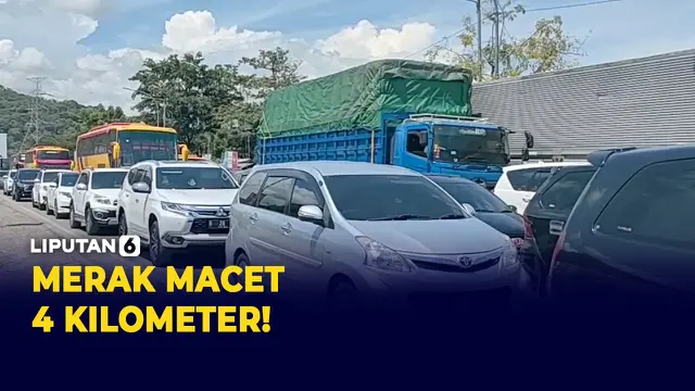 VIDEO: Lihat, Kemacetan di Merak Mengular Hingga 4 Kilometer