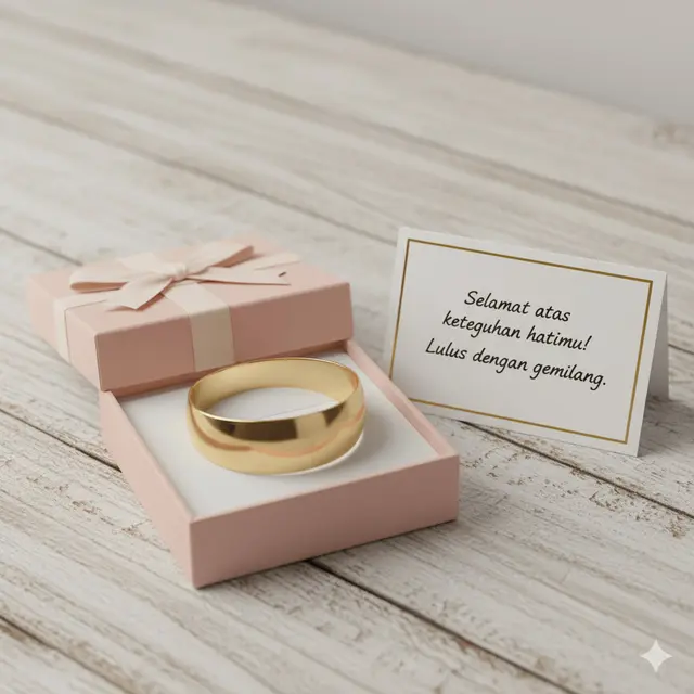 Gelang Emas untuk Hadiah Kelulusan yang Elegan. Gemini