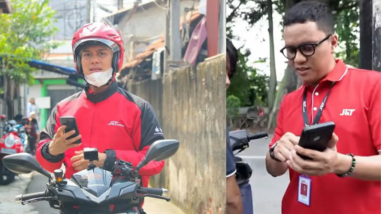 Arief Muhammad dan Rizky Billar Jadi Kurir Sehari, Kirim Paket J&T Express