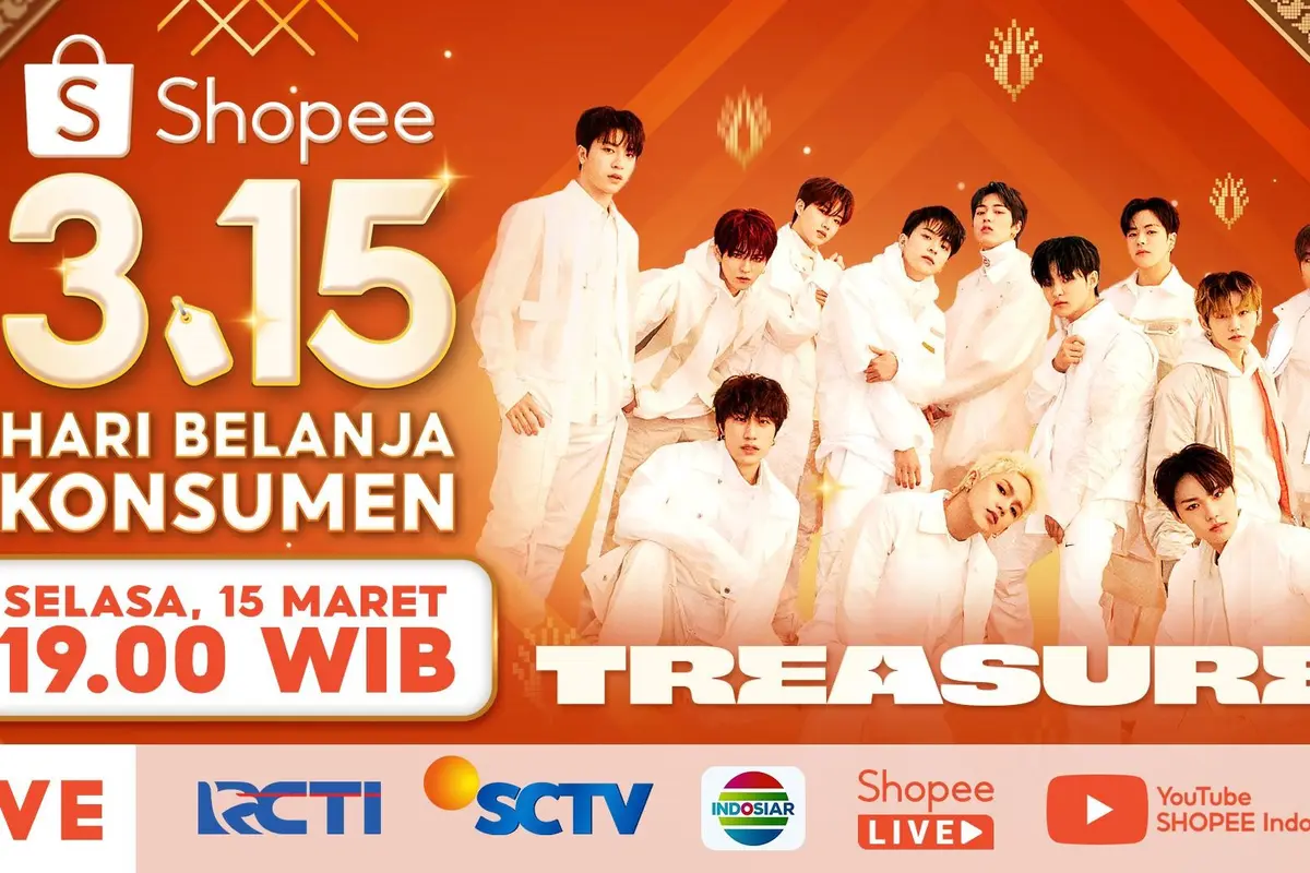 Stay Tune, TREASURE dan Dita Karang 'Secret Number' Siap Guncang Panggung Shopee Hari Belanja Konsumen TV Show