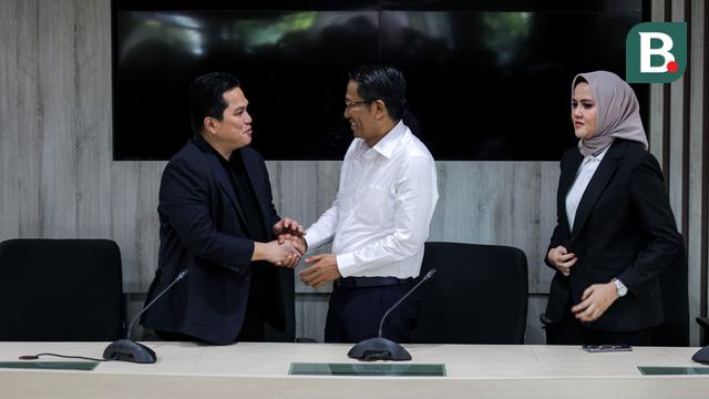 Foto: Ketua Umum PSSI, Erick Thohir Bertemu dengan Menkumham, Program Naturalisasi Timnas Indonesia Didukung Penuh
