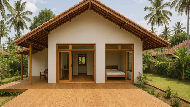 Inspirasi Rumah Bagus Sederhana dengan Lantai Kayu yang Memikat/via ChatGPT