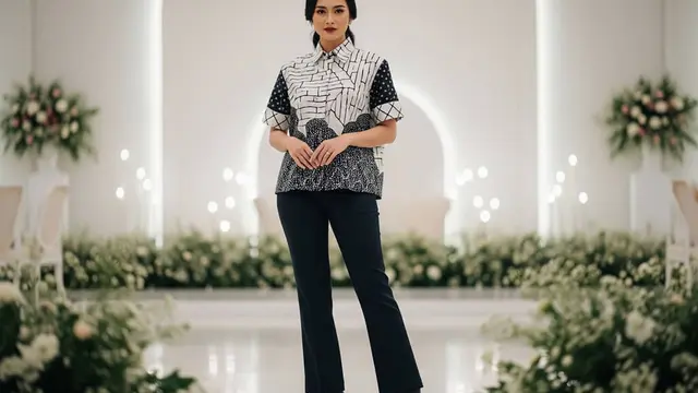 Model Atasan Batik Kombinasi Celana Bahan untuk Kondangan