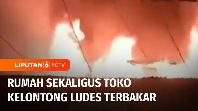 Sebuah bangunan dua lantai yang juga dijadikan tempat tinggal sekaligus toko kelontong, di Sawah Besar, Jakarta Pusat, dini hari tadi, ludes terbakar. Diduga kebakaran akibat hubungan pendek arus listrik, dari lantai atas bangunan.