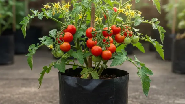 Sawi dalam polybag Gemini (gambar oleh Gemini AI)