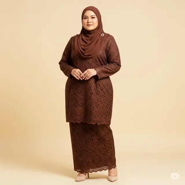 11 Model Gamis Full Brokat Simple Tapi Mewah untuk Wanita Gemuk: Rahasia Tampil Memukau