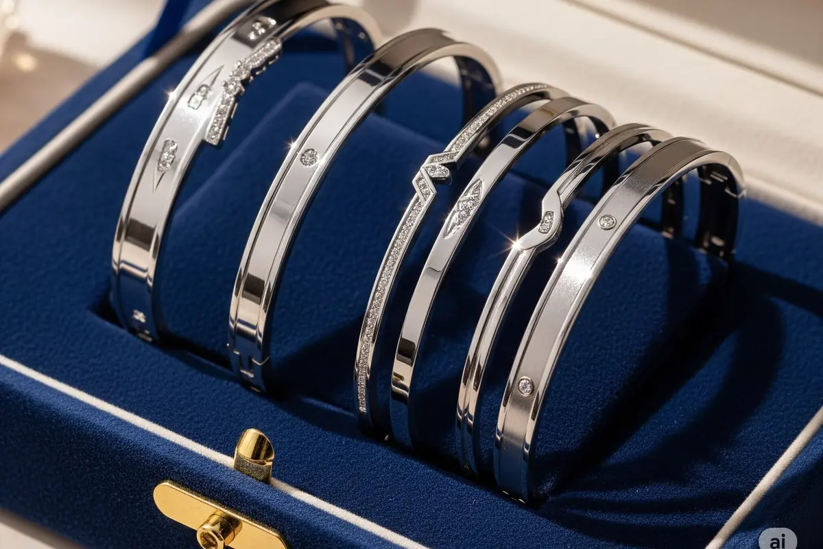 Model Gelang Emas Putih yang Lagi Trend