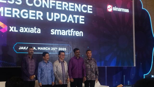 Pemegang saham PT XL Axiata Tbk (EXCL) dan PT Smartfren Telecom Tbk (FREN) telah menyetujui penggabungan atau merger dua perusahaan telekomunikasi. (Foto: Liputan6.com/Gagas YP)