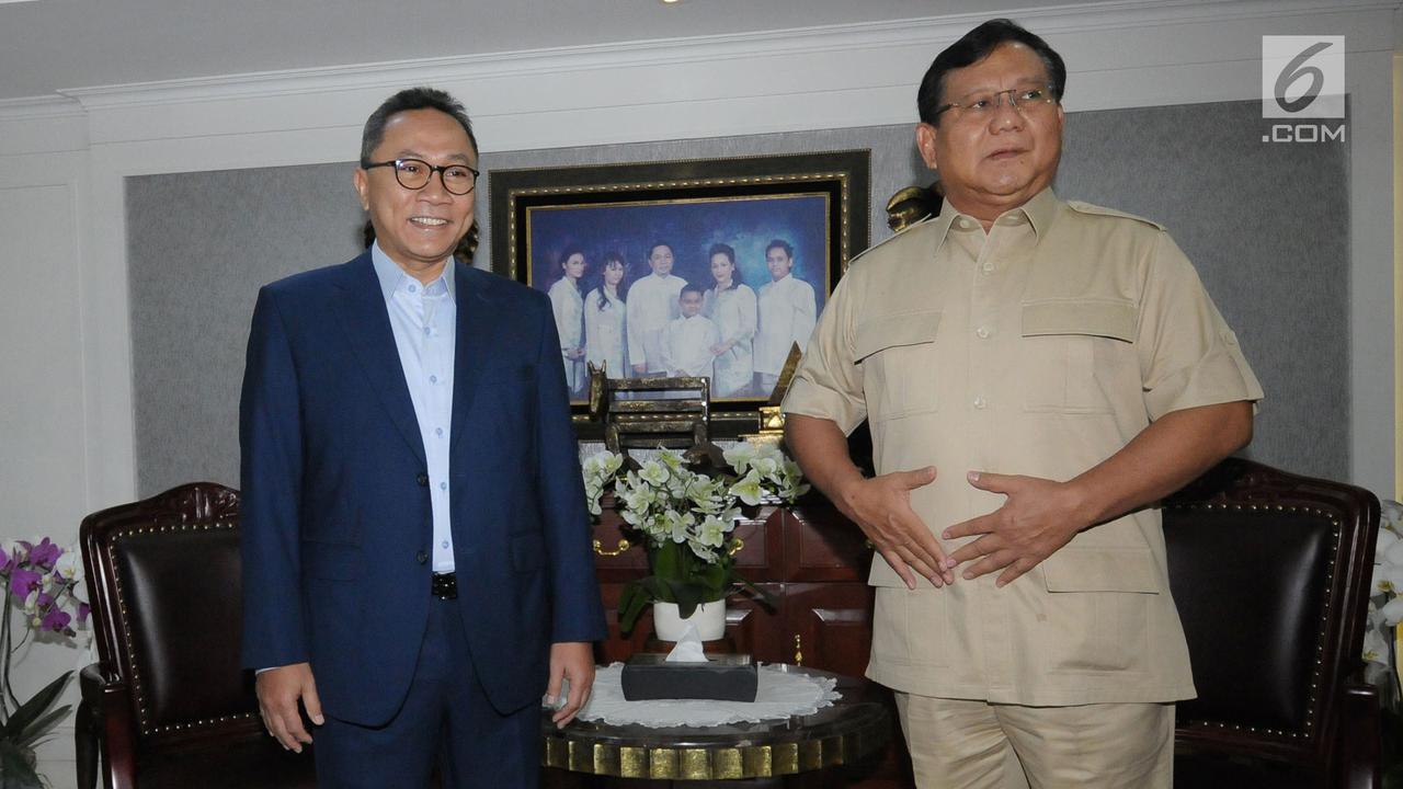 Jelang Pilkada Serentak 2018, Prabowo Subianto Temui Zulkifli Hasan