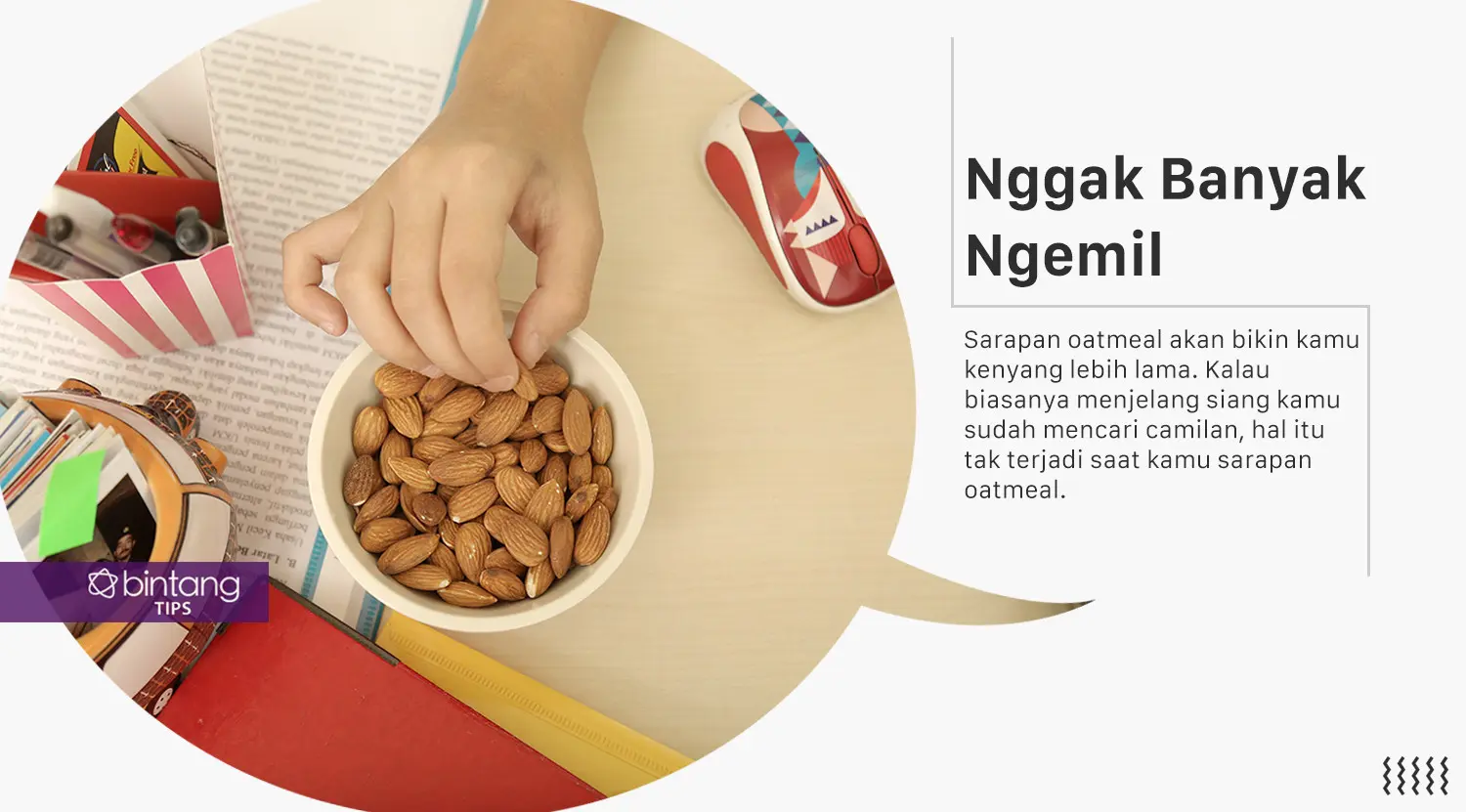 Makan oatmeal memicu kamu untuk jalani gaya hidup sehat. (Foto: Daniel Kampua, Digital Imaging: M. Iqbal Nurfajri/Bintang.com)