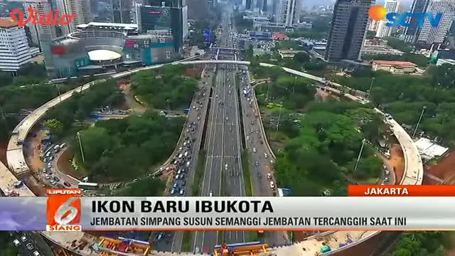 Jembatan Simpang Susun Semanggi menjadi jembatan tercanggih di Ibu Kota Jakarta saat ini.