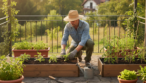 ilustrasi menanam sayuran (created by AI)