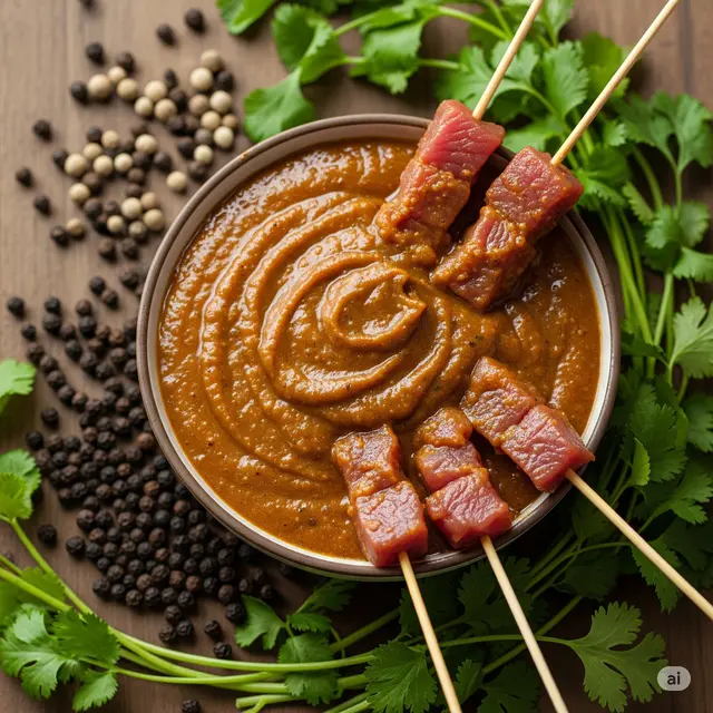 Bumbu Sate Kambing Sebelum Dibakar