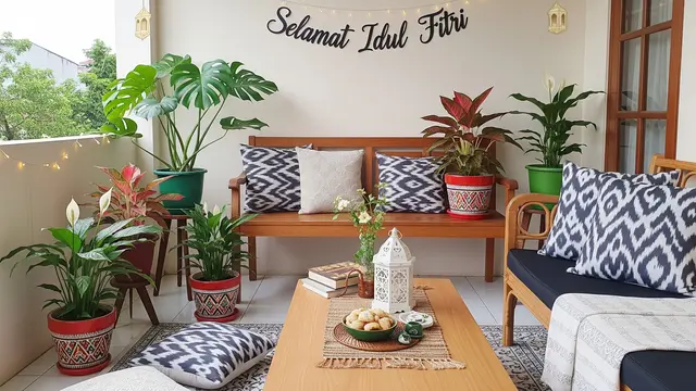 Ide Makeover Teras Rumah Jelang Lebaran (AI)