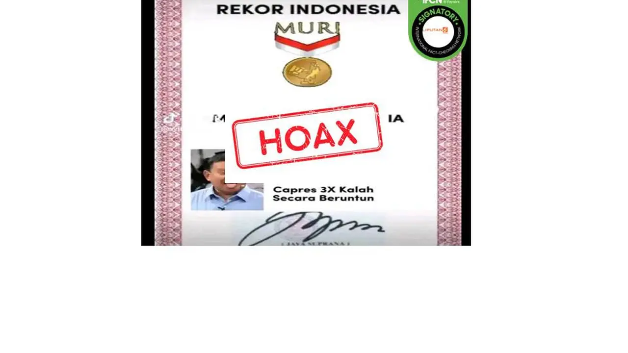 Cek Fakta rekor MURI