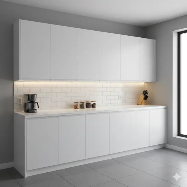 Model Lemari Dapur Gantung Minimalis (Foto: Gemini AI)