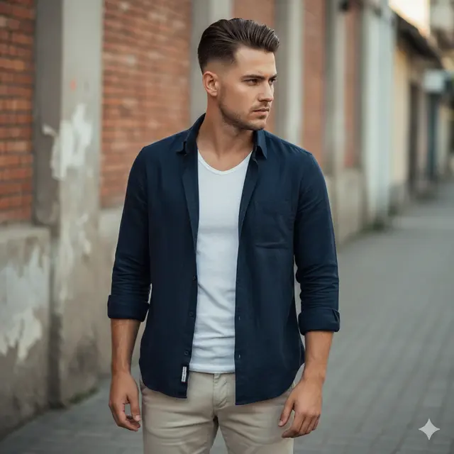 Model Rambut Pria French Crop Panjang