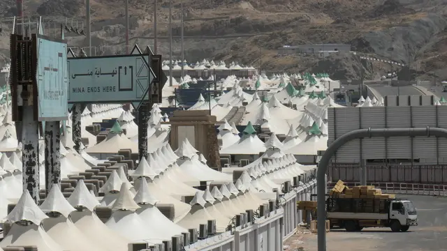 Persiapan puncak haji di Mina. (MCH PPIH ARAB SAUDI 2023)