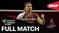Berita video full match kemenangan Greysia Polii / Apriyani Rahayu atas wakil dari Thailand, Puttita Supajirakul / Sapsiree Taerattanachai, pada babak pertama Thailand Terbuka 2021, Selasa (19/1/2021).