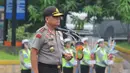 Kapolda Metro Jaya Irjen Pol Unggung Cahyono saat memimpin apel Gelar Pasukan Ops Simpatik Jaya 2015 di Lapangan Ditlantas Polda Metro Jaya, Rabu (1/4/2015). (Liputan6.com/Herman Zakharia)