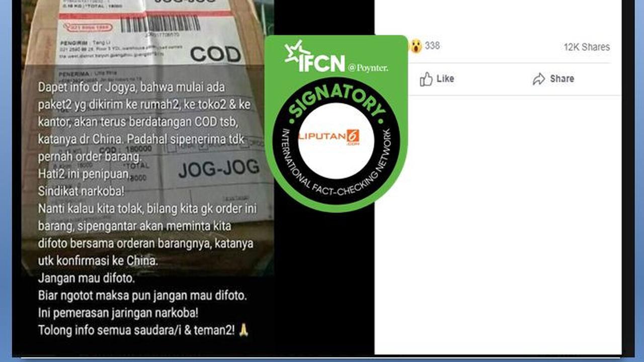 [Cek Fakta] Paket Berisi Narkoba Dikirim ke Yogyakarta dari China, Fakta atau Hoaks?
