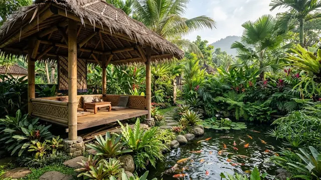 Inspirasi Gazebo Dekat Kolam Ikan yang Bikin Rileks Setiap Hari