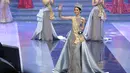 Nadia Purwoko berhasil menyabet mahkkota Miss Grand Indonesia 2018 dan menyambut kemenangannya dengan senyum bahagia. (Deki Prayoga/Bintang.com)