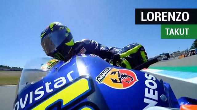 Berita video Jorge Lorenzo mengaku mengalami momen menakutkan saat ditabrak Jorge Lorenzo dari belakang pada balapan MotoGP Belanda 2018.