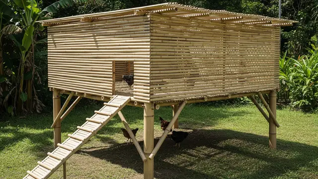Desain Kandang Ayam Panggung Minimalis