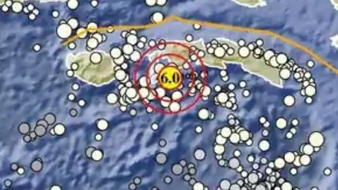 Gempa Magnitudo 6,0 Guncang Ambon Maluku