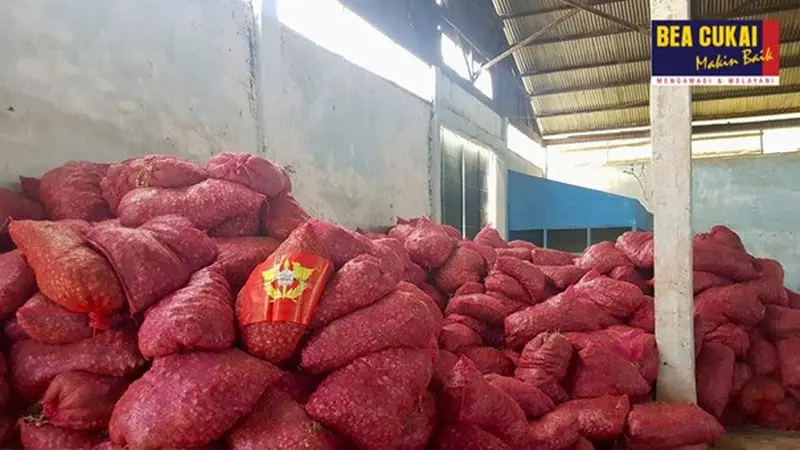 Bea Cukai Aceh Gagalkan Penyelundupan 18 Ton Bawang Merah Asal Thailand