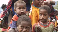 Anak-anak di Distrik Mamit, Kabupaten Tolikara. (Liputan6.com/Katharina Janur)