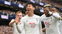 Sayap kiri Tottenham Hotspur, Son Heung-min tampil tajam musim 2021/2022 dengan mengoleksi 20 gol di semua ajang sejauh ini. Jika ditotal, hingga kini ia telah mencetak 127 gol selama 7 musim membela Spurs. Tercatat 7 klub Inggris, termasuk Man City jadi lumbung golnya. (AFP/Glyn Kirk)