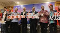 Indonesia AirAsia resmi membuka rute penerbangan baru dari Jakarta (JKT) menuju Kuching (KCH), Sarawak Malaysia, dan sebaliknya Kuching-Jakarta, pada Kamis (15/6/2023). (Winda Nelfira/Liputan6.com)