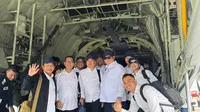 Doa Kencang Para Menteri saat Naik Hercules ke Magelang